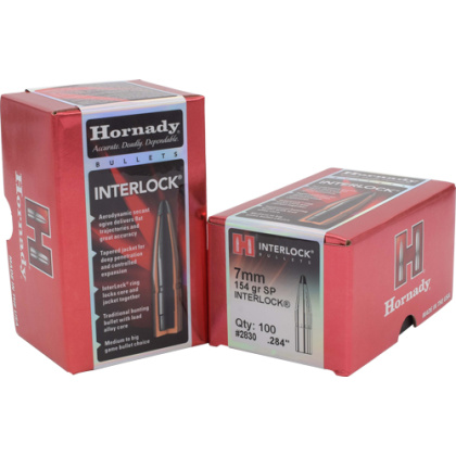 HORNADY BULLETS 7MM .284 154GR JSP 100CT 15BX/CS