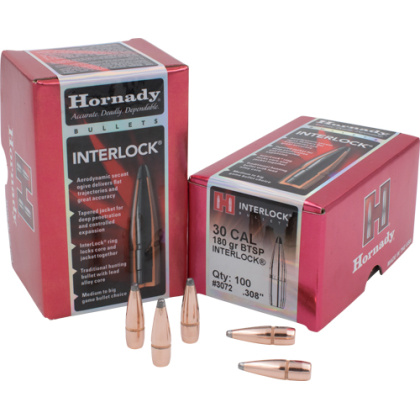 HORNADY BULLETS 30 CAL .308 180GR JSP-BT 100CT 15BX/CS