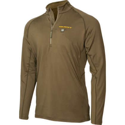 MUDDY NUCLEUS HEATED QUARTER ZIP BROWN CLAY X-LARGE