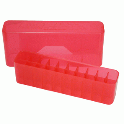 MTM AMMO BOX MEDIUM RIFLE 20 ROUNDS SLIP TOP STYLE SMK GREY