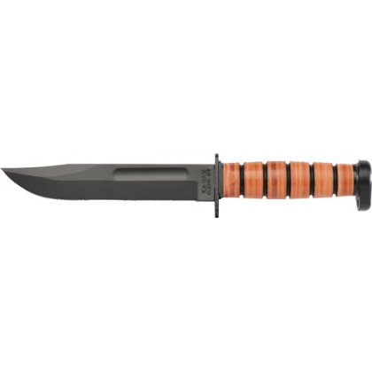 KA-BAR DOG'S HEAD UTILITY 7" BLADE W/ LEATHER SHEATH