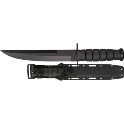 KA-BAR MODIFIED TANTO 8" PLAIN EDGE BLADE W/HARD PLASTIC SHTH