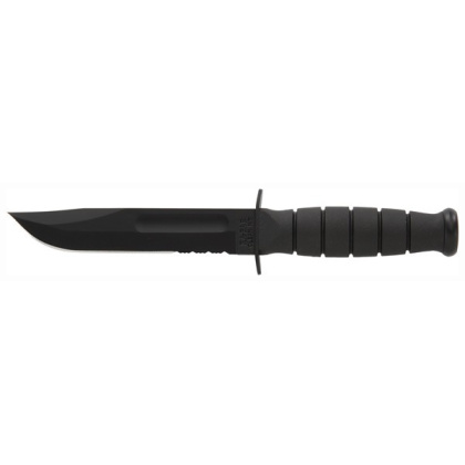 KA-BAR SHORT KA-BAR 5.25" SERR W/PLASTIC SHEATH
