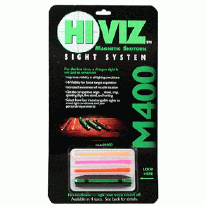 HIVIZ M400 SHOTGUN FRONT SIGHT MAGNETIC FOR .328-.437" RIBS