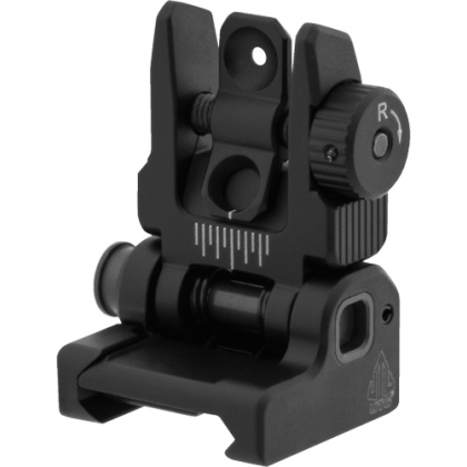 UTG ACCU-SYNC SPRING LOADED AR 15 FLIP-UP REAR SIGHT BLACK