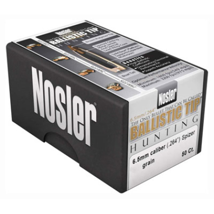 NOSLER BULLETS 6.5MM .264 100GR BALLISTIC TIP 50CT