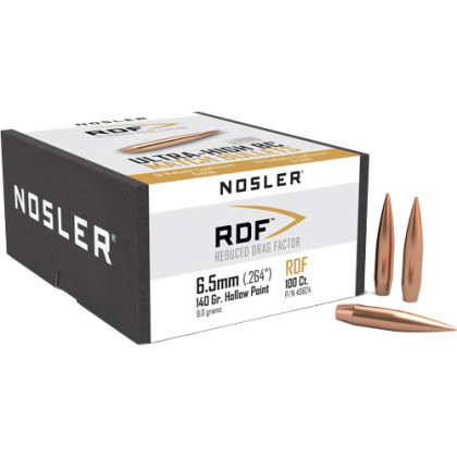 NOSLER BULLETS 6.5MM .264 140GR RDF HPBT 100CT