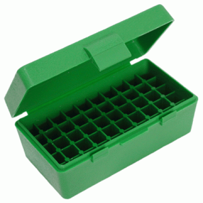 MTM AMMO BOX 38/357 50-RDS FLIP TOP STYLE GREEN
