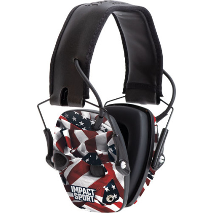 HOWARD LEIGHT IMPACT SPORT ONE NATION FLAG ELEC MUFF NR22