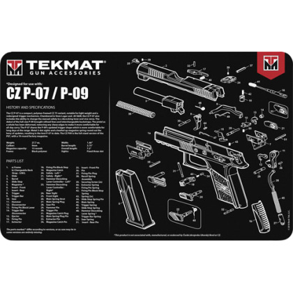 TEKMAT ARMORERS BENCH MAT 11"x17" CZ P-07/09 PISTOL