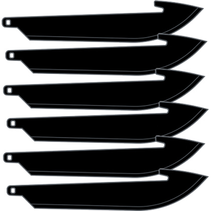 OUTDOOR EDGE 3.5" REPLACEMENT BLADES 6-PACK BLACK BLADES