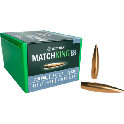 SIERRA BULLETS .270 CAL .277 135GR HPBT MATCHKING X 100CT