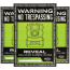 TACTACAM REVEAL NO TRESPASSING SIGN 3PK<