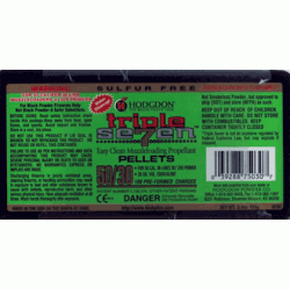 HODGDON TRIPLE SEVEN 30GR PELL 50 CALIBER 100PK 12PK/CS