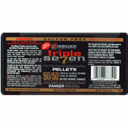HODGDON TRIPLE SEVEN 50GR PELL 50 CALIBER 100PK 12PK/CS