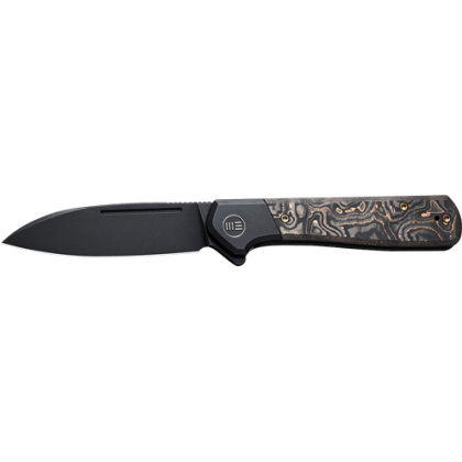 WE KNIFE SOOTHSAYER 3.48" BLACK TITANIUM/BLACK STONEWAS!