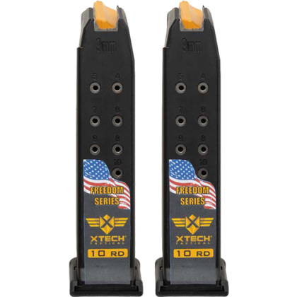 XTECH TACTICAL MAGAZINE FOR GLOCK 19 10RD FREEDOM 2 PACK